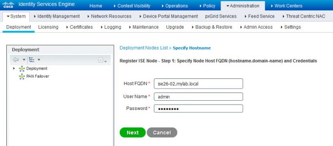 Adding a Secondary ISE Node | Blue Network Security