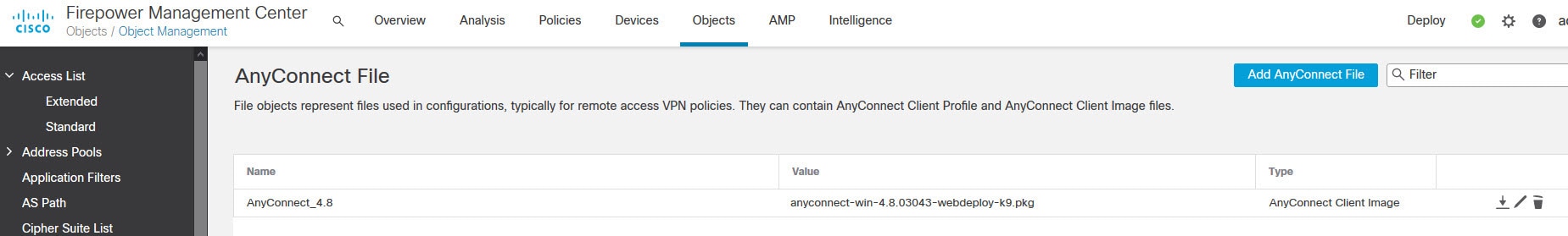 FMC AnyConnect SSL VPN
